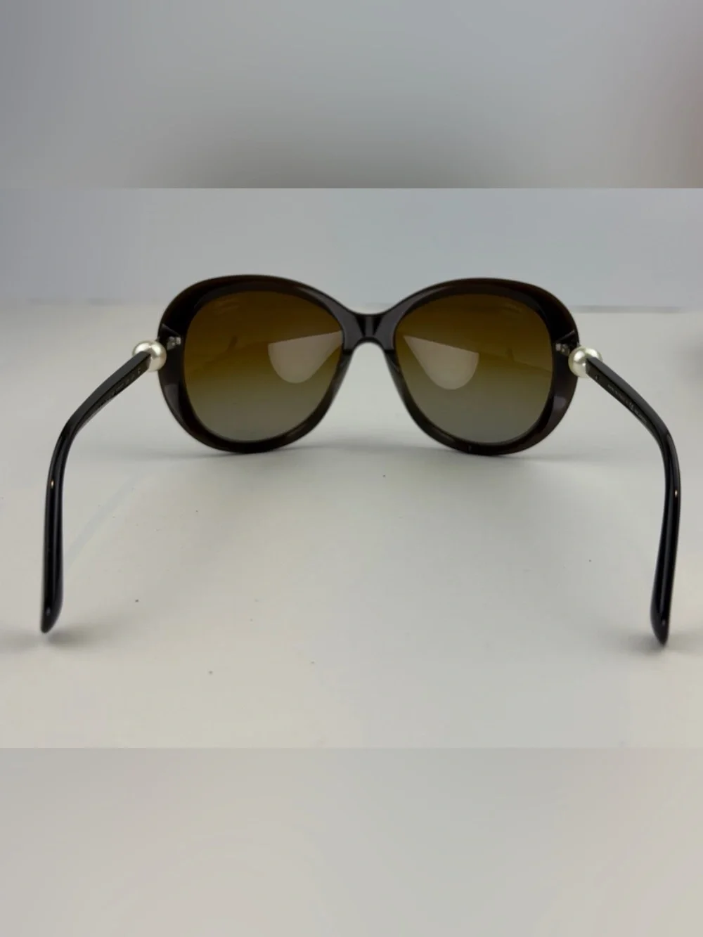 Vintage ~ Authentic CHANEL CC Pearl Polarized Sunglasses 5302-H-A ~ in Brown